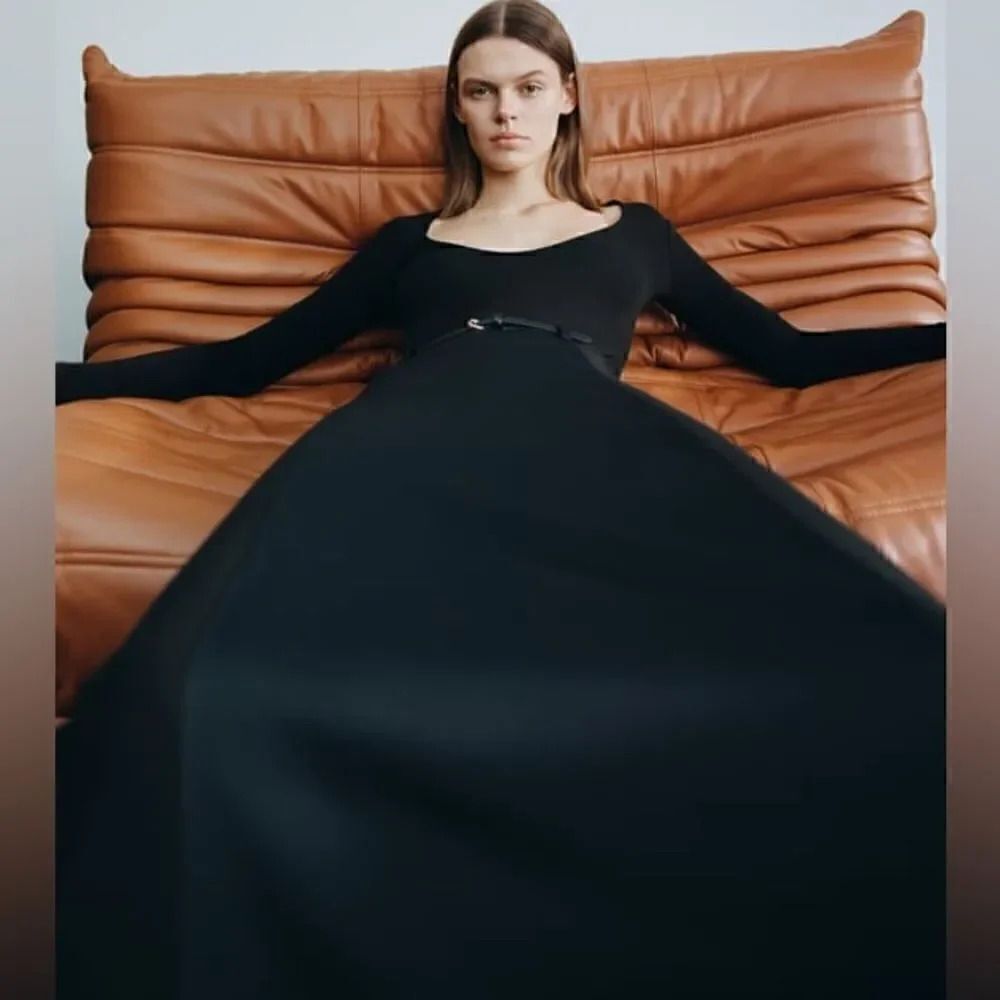 ZARA CONTRAST SKIRT - Picture 3 of 8